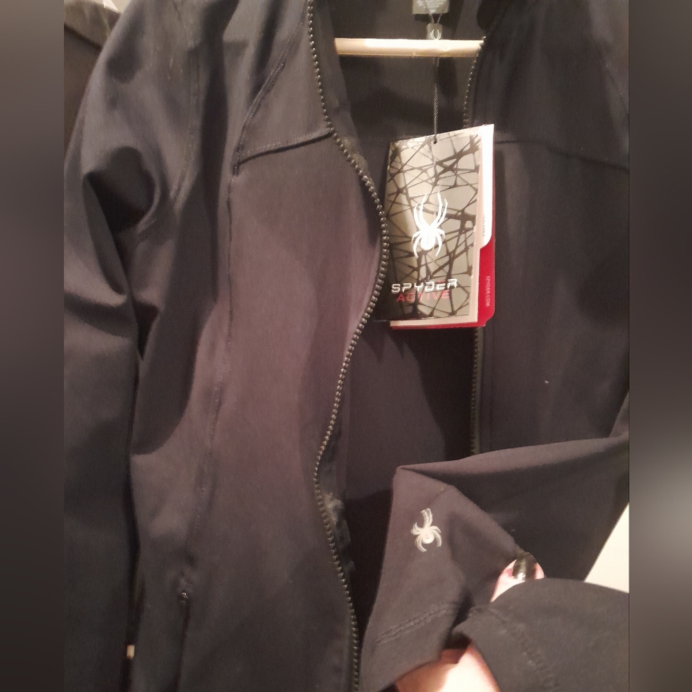 🕷️Nwt- Spyder ladies-gents! Unisex!  active nwt small black vent in black